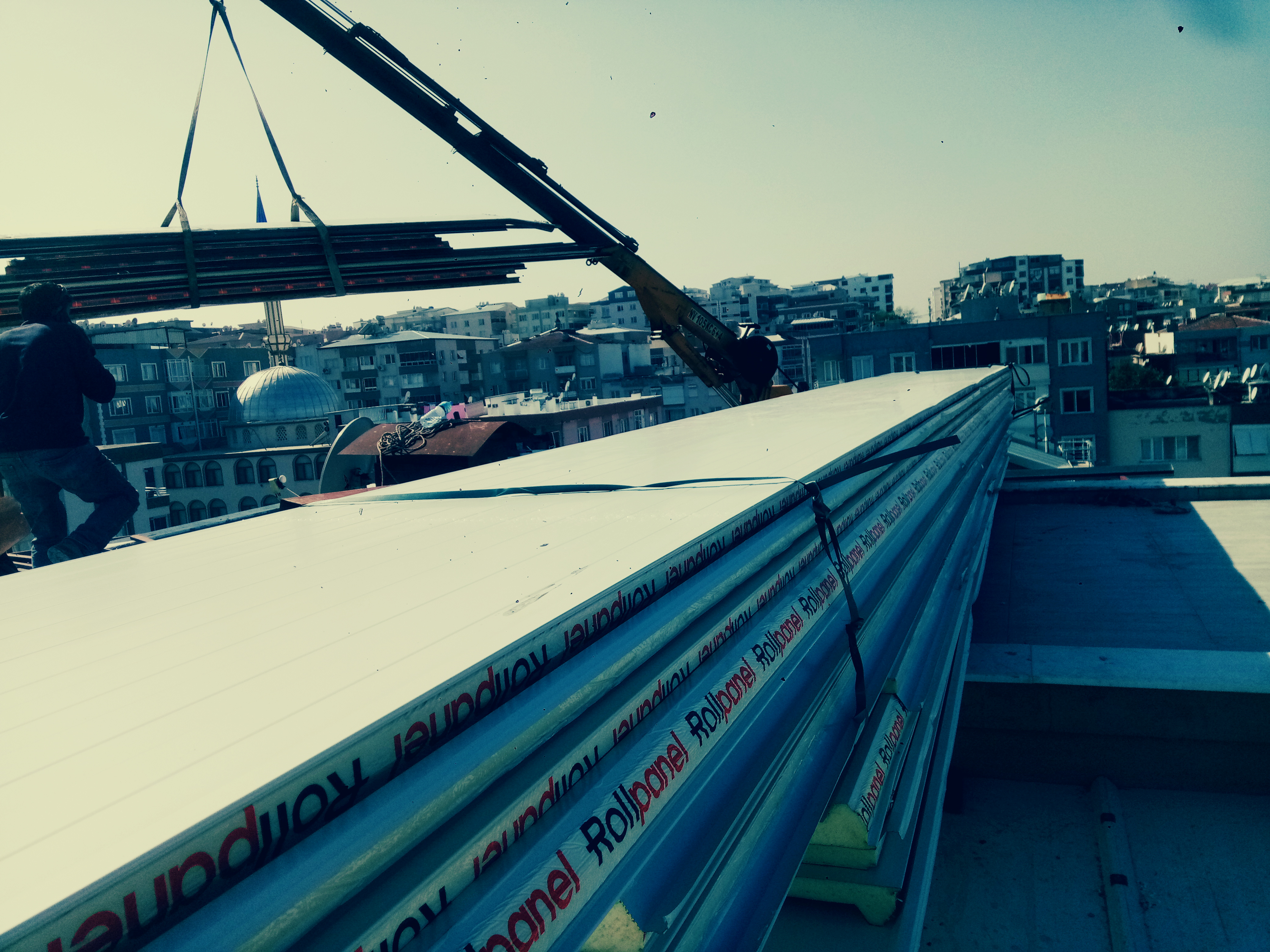 Sandviç panel çatı yapım projesi uygulama hazırlık fotoğrafları